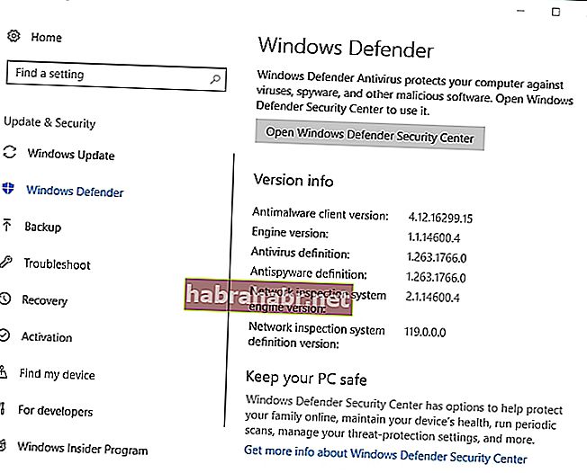 Use o Windows Defender integrado para verificar se há malware em seu PC